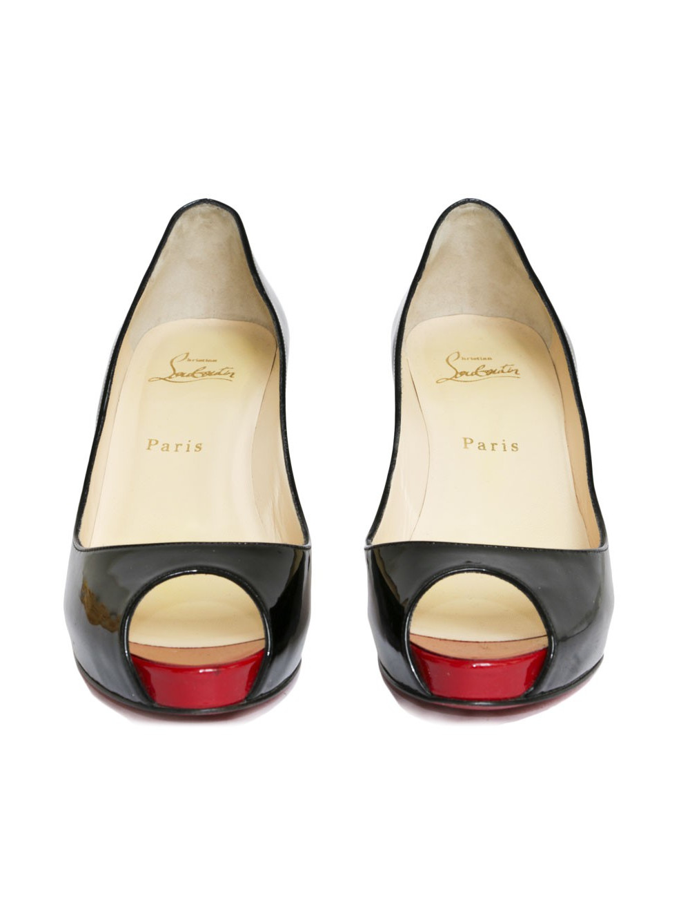 Escarpins CHRISTIAN LOUBOUTIN T38 cuir verni noir