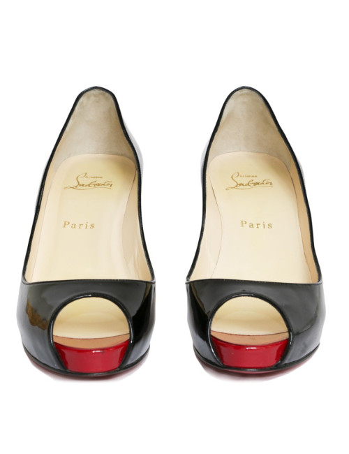 Escarpins CHRISTIAN LOUBOUTIN T38 cuir verni noir