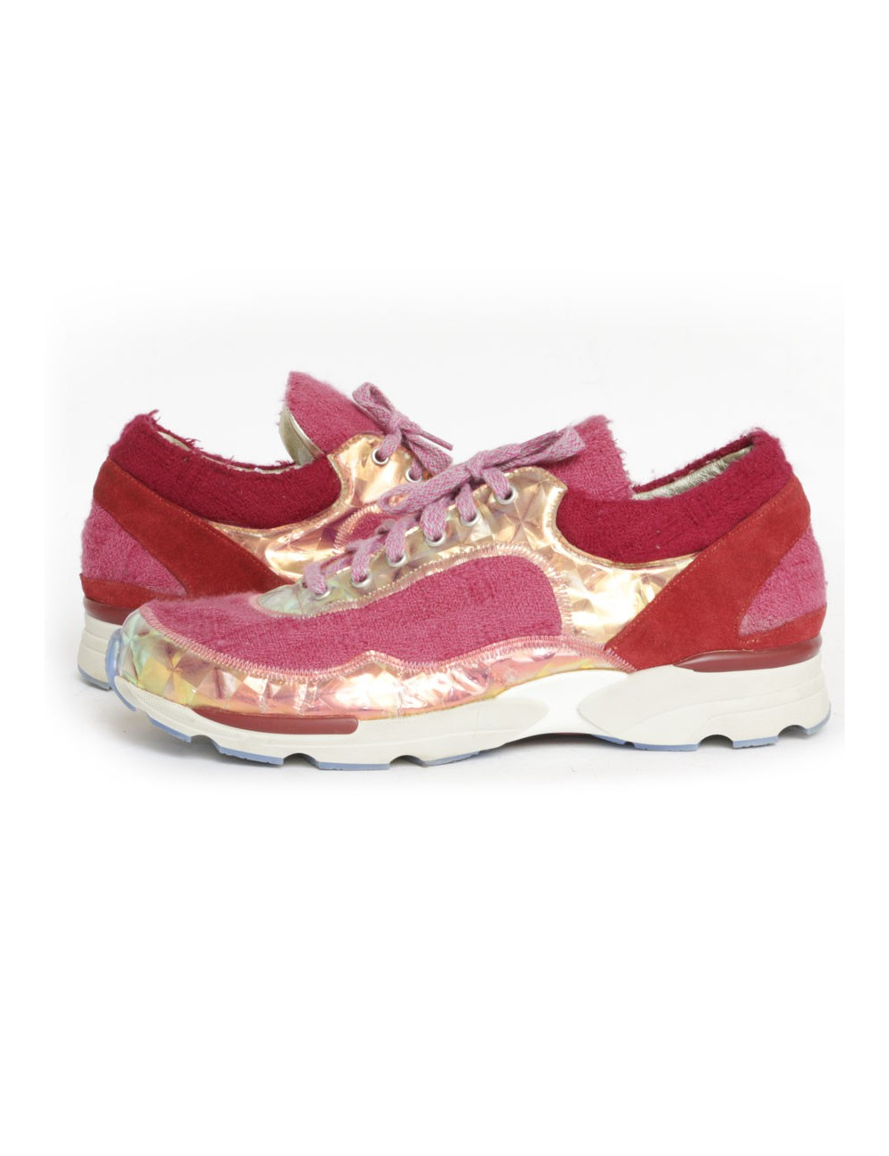 Sneakers CHANEL T41 tweed pink