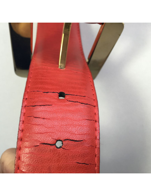 Ceinture YVES SAINT LAURENT cuir rouge