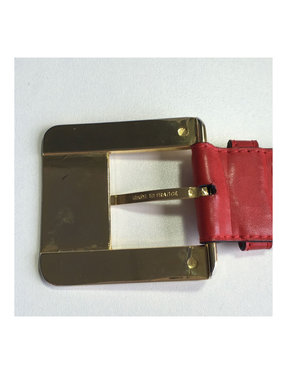 Ceinture YVES SAINT LAURENT cuir rouge