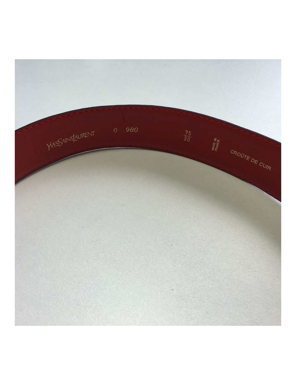 Ceinture YVES SAINT LAURENT cuir rouge