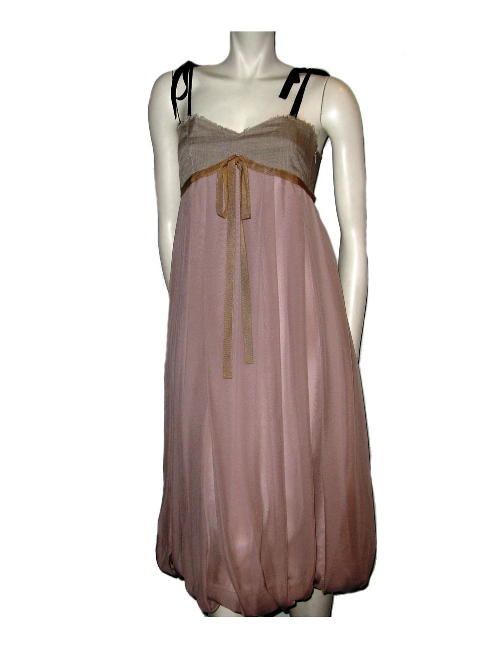 MARNI dress in beige and old Silk rose T40 it