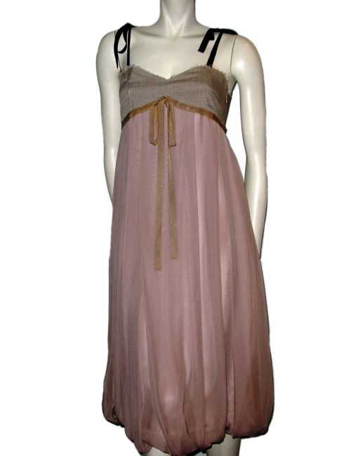 MARNI dress in beige and old Silk rose T40 it
