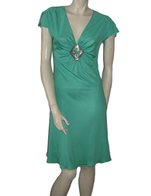 ribe EMILIO PUCCI soie turquoise t38 fr