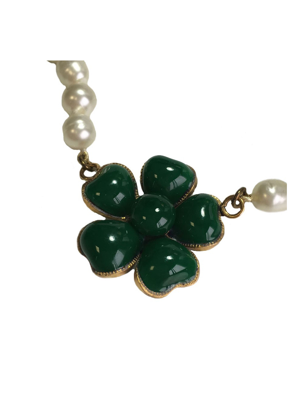 Collier MARGUERITE DE VALOIS fleurette et perles nacrées