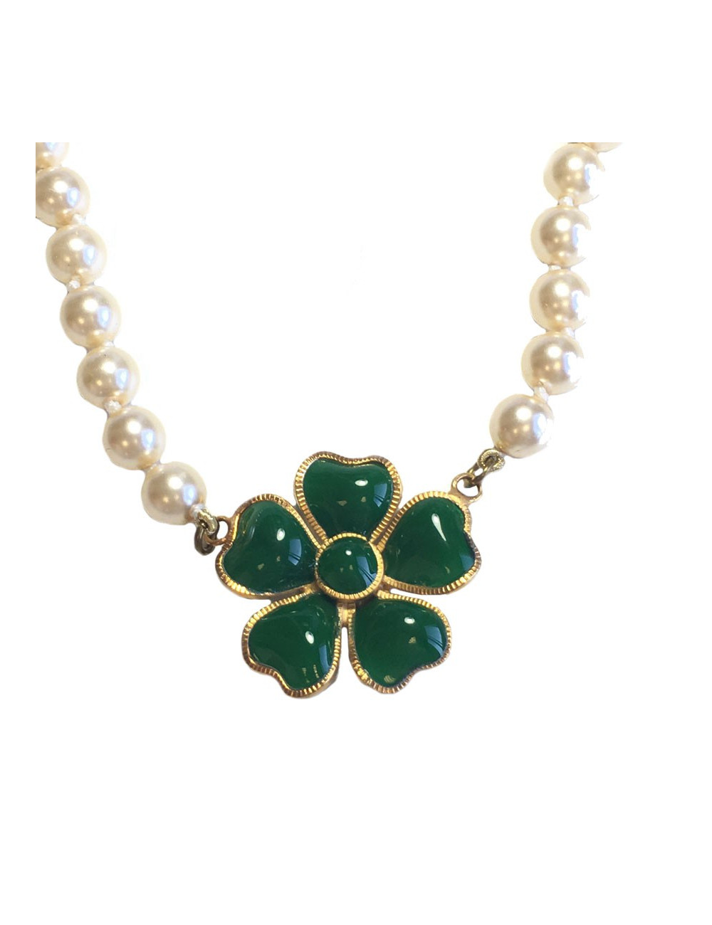Collier perles et fleurette MARGUERITE de VALOIS