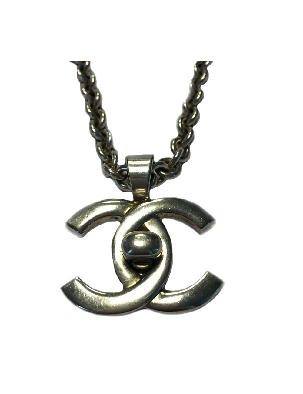 Collier CHANEL plaqué argent