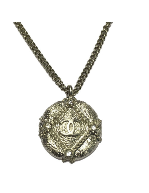Collier CHANEL métal argenté