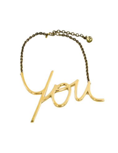 LANVIN Collector 'YOU' necklace in gilded metal with 18 carat gold 2