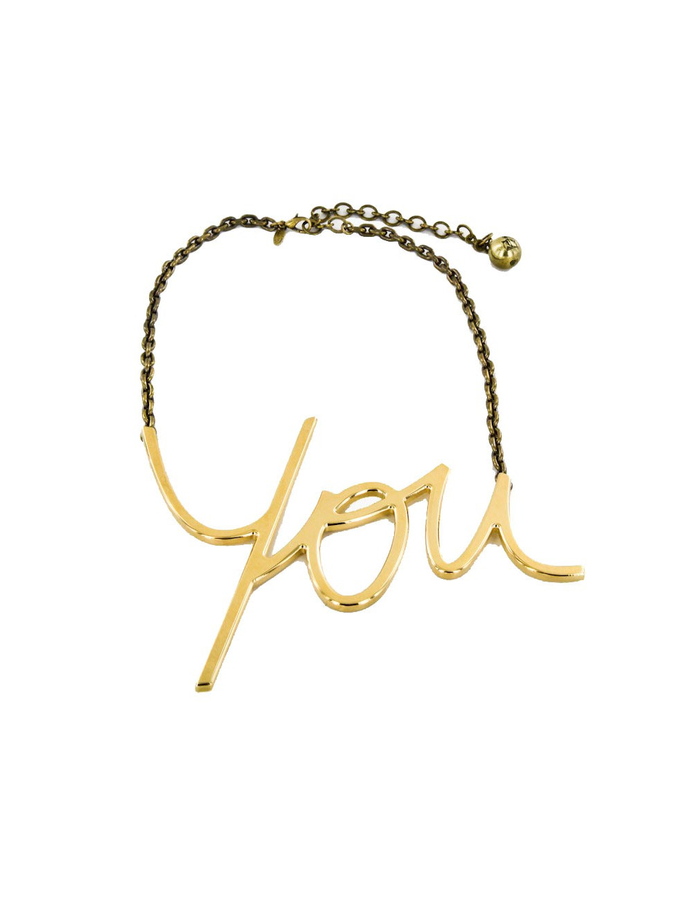 LANVIN Collector 'YOU' necklace in gilded metal with 18 carat gold
