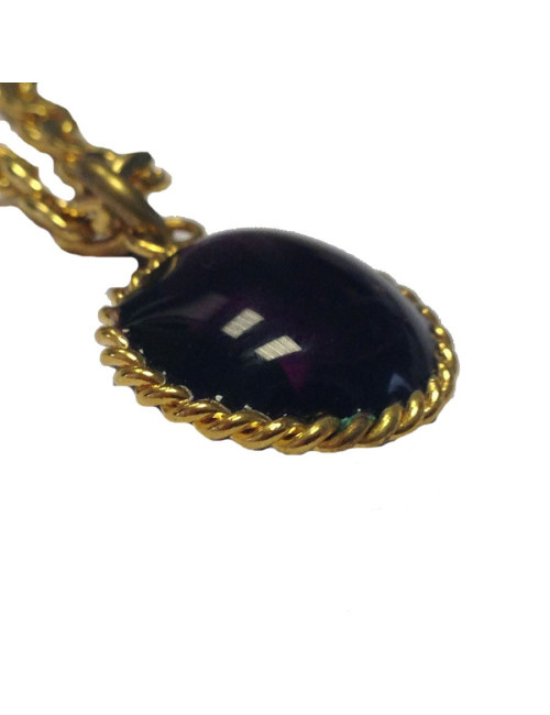 collier Marguerite de Valois cabochon violet