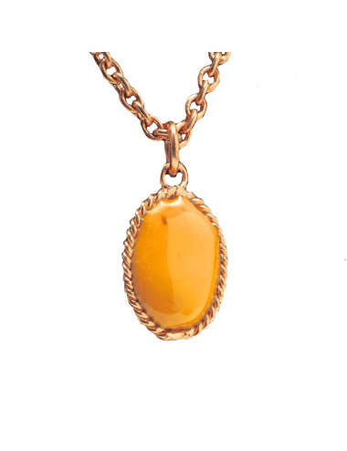 collier MARGUERITE de VALOIS cabochon jaune