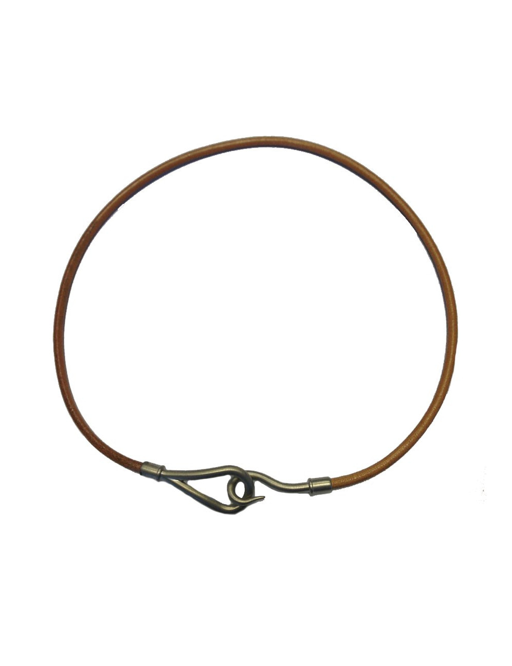 Collier modèle jumbo HERMES lien cuir 