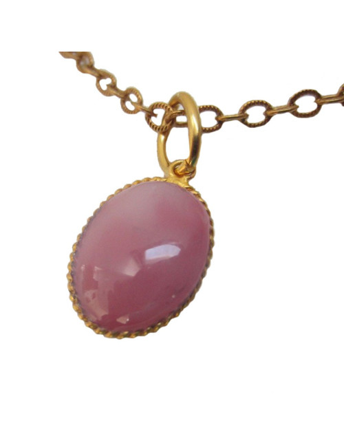 Collier pendentif rose MARGUERITE DE VALOIS