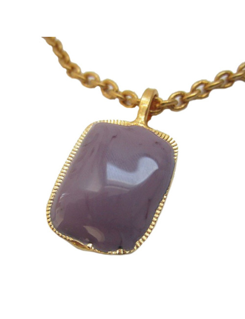 Mixed MARGUERITE of VALOIS purple glass pendant necklace