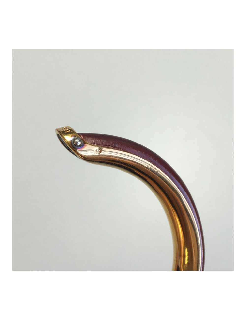 xxx Bracelet  jonc HERMES cuir et.....