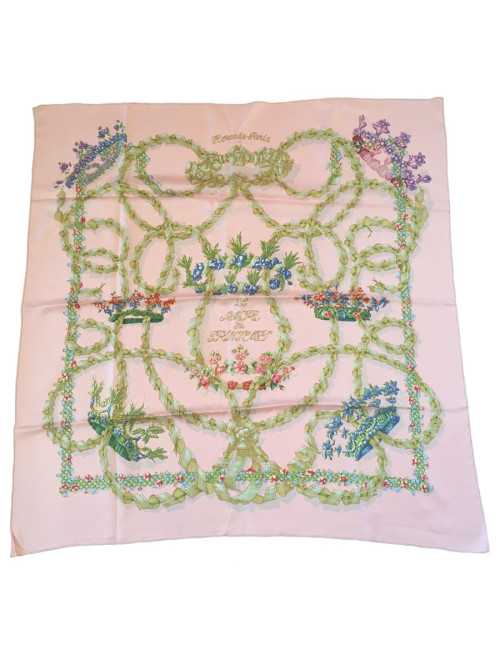 Hermès "The coronation of spring" in pink silk