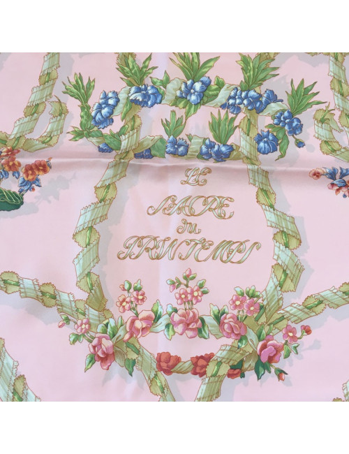 Hermès "The coronation of spring" in pink silk