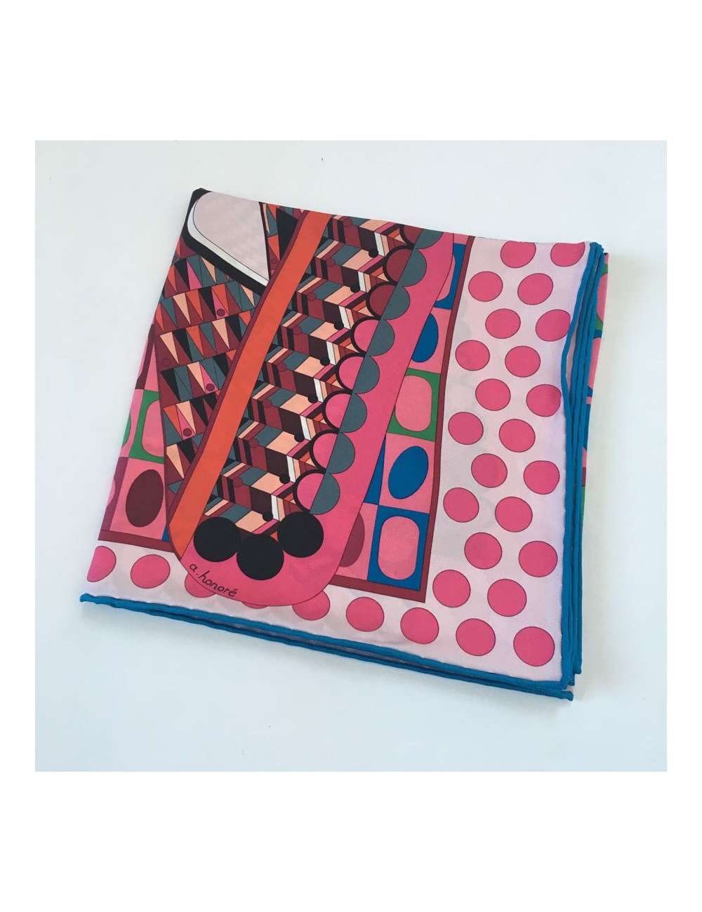 Square "Wings of silk" HERMES silk pink