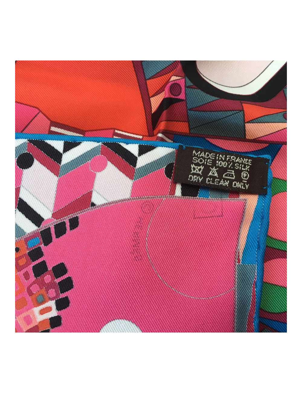 Square "Wings of silk" HERMES silk pink