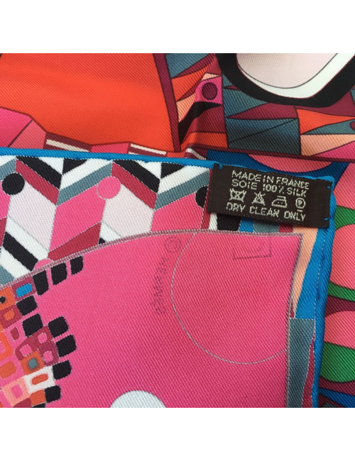 Square "Wings of silk" HERMES silk pink
