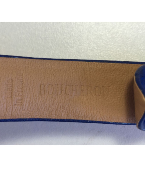 PILE A CHANGER Montre BOUCHERON en acier et cuir