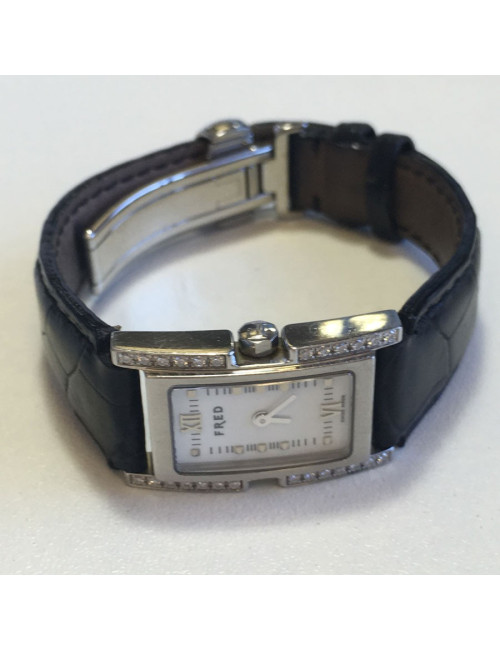 Watch FRED model 36 in steel and alligator