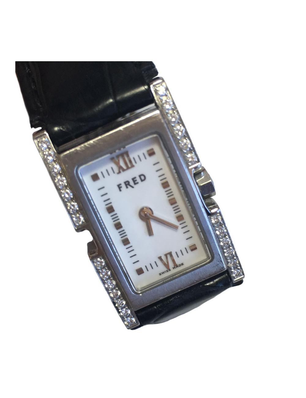 Watch FRED model 36 in steel and alligator