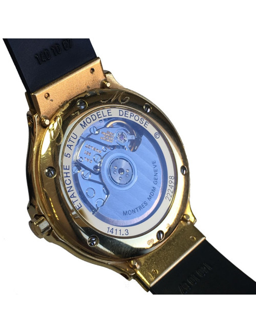 xxx Montre HUBLOT MDM automatique en or et cuir noir