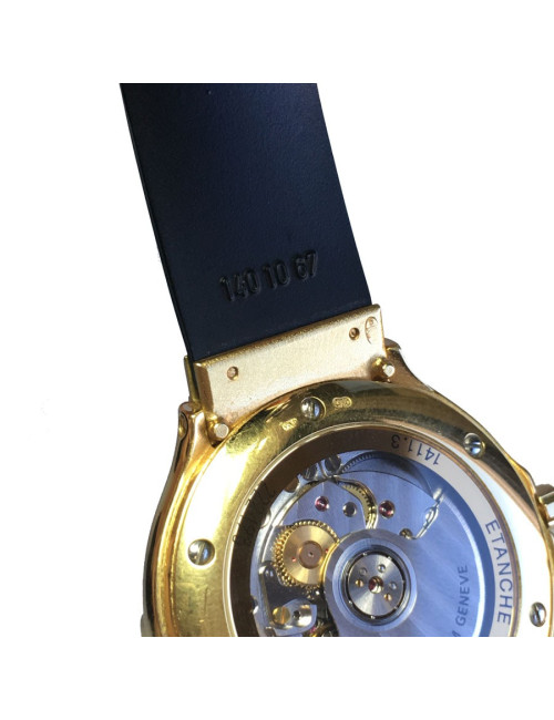 xxx Montre HUBLOT MDM automatique en or et cuir noir