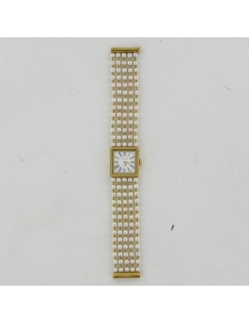 Montre Mademoiselle perles et or jaune CHANEL