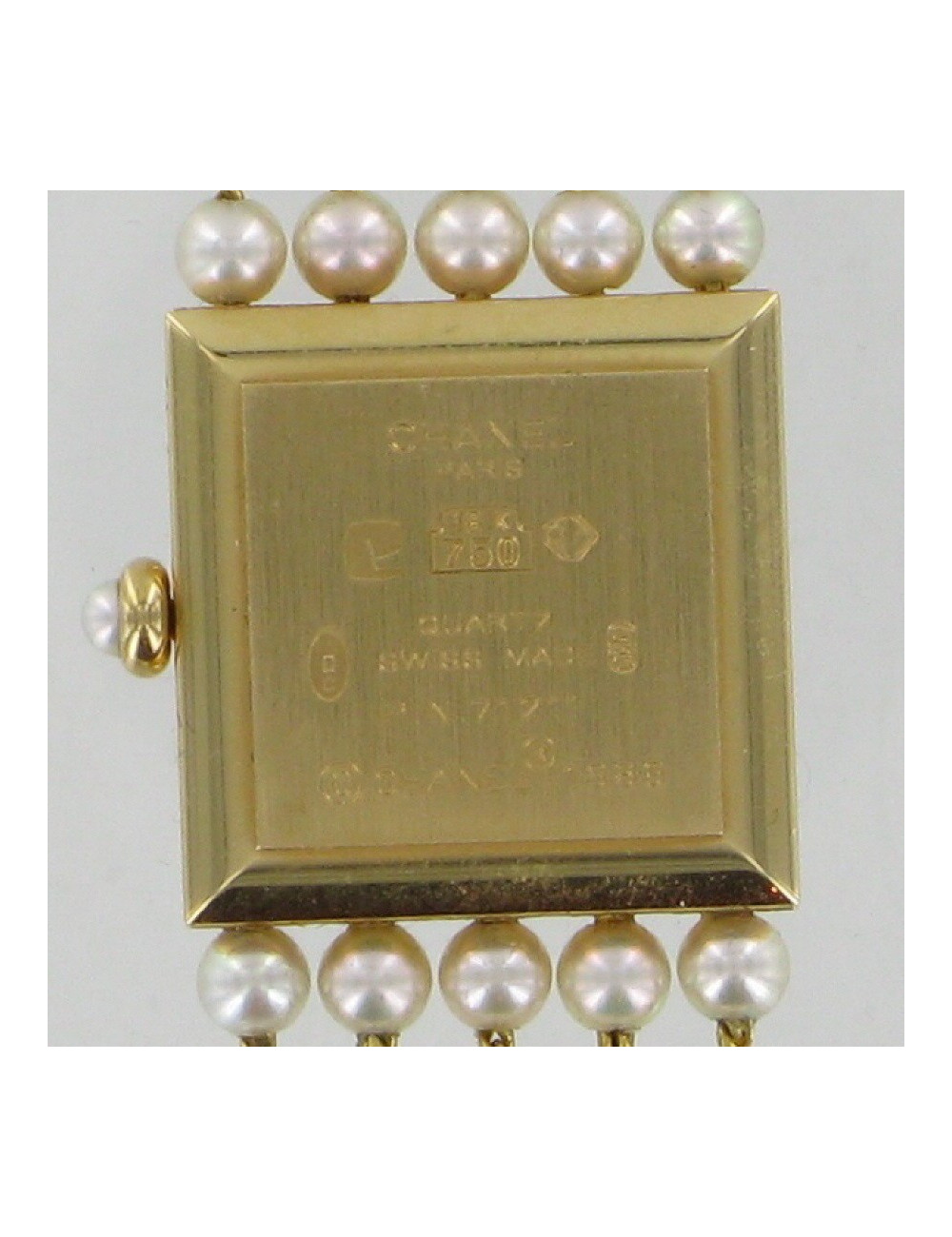 Montre Mademoiselle perles et or jaune CHANEL