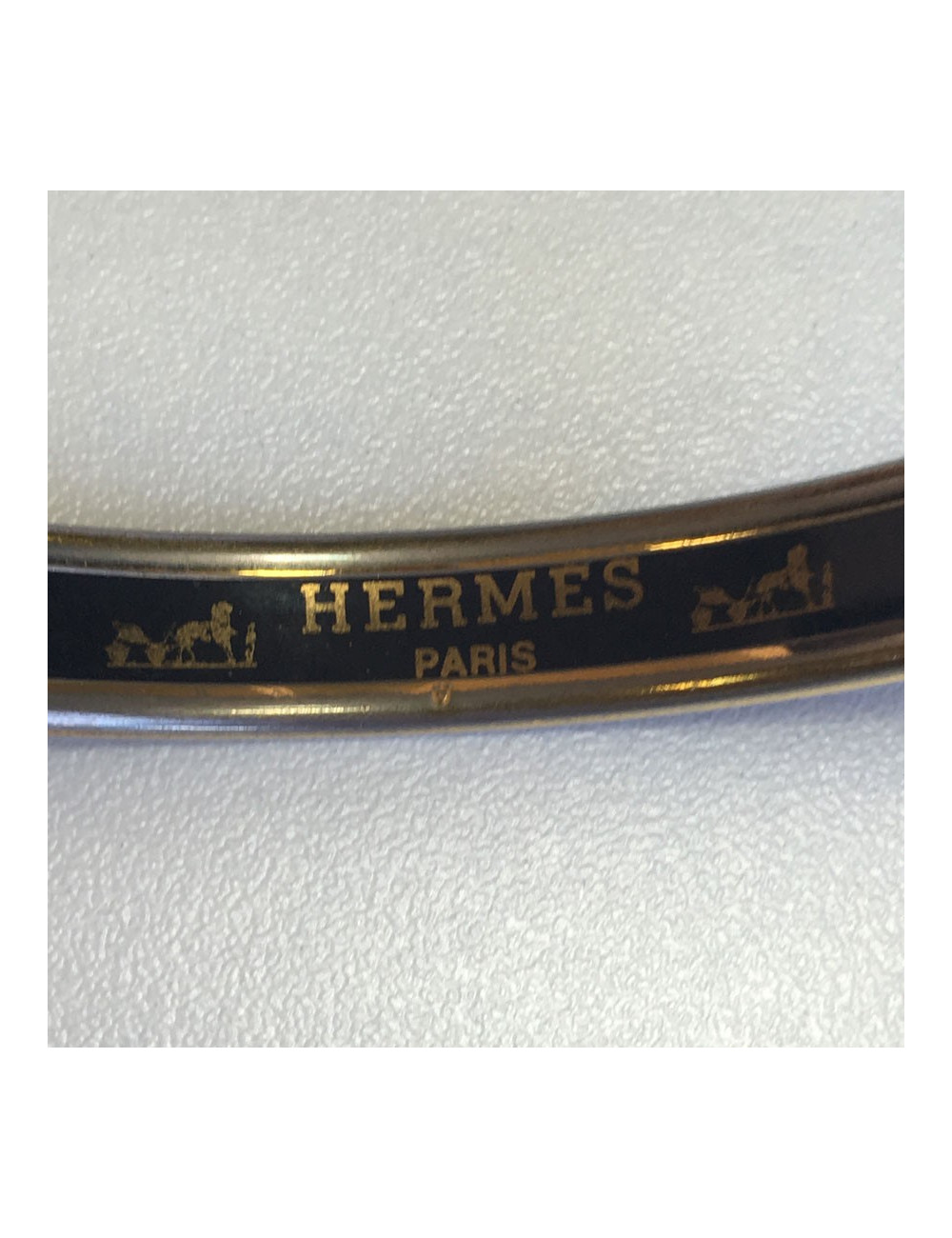 xxx Bracelet HERMES en émail  PM
