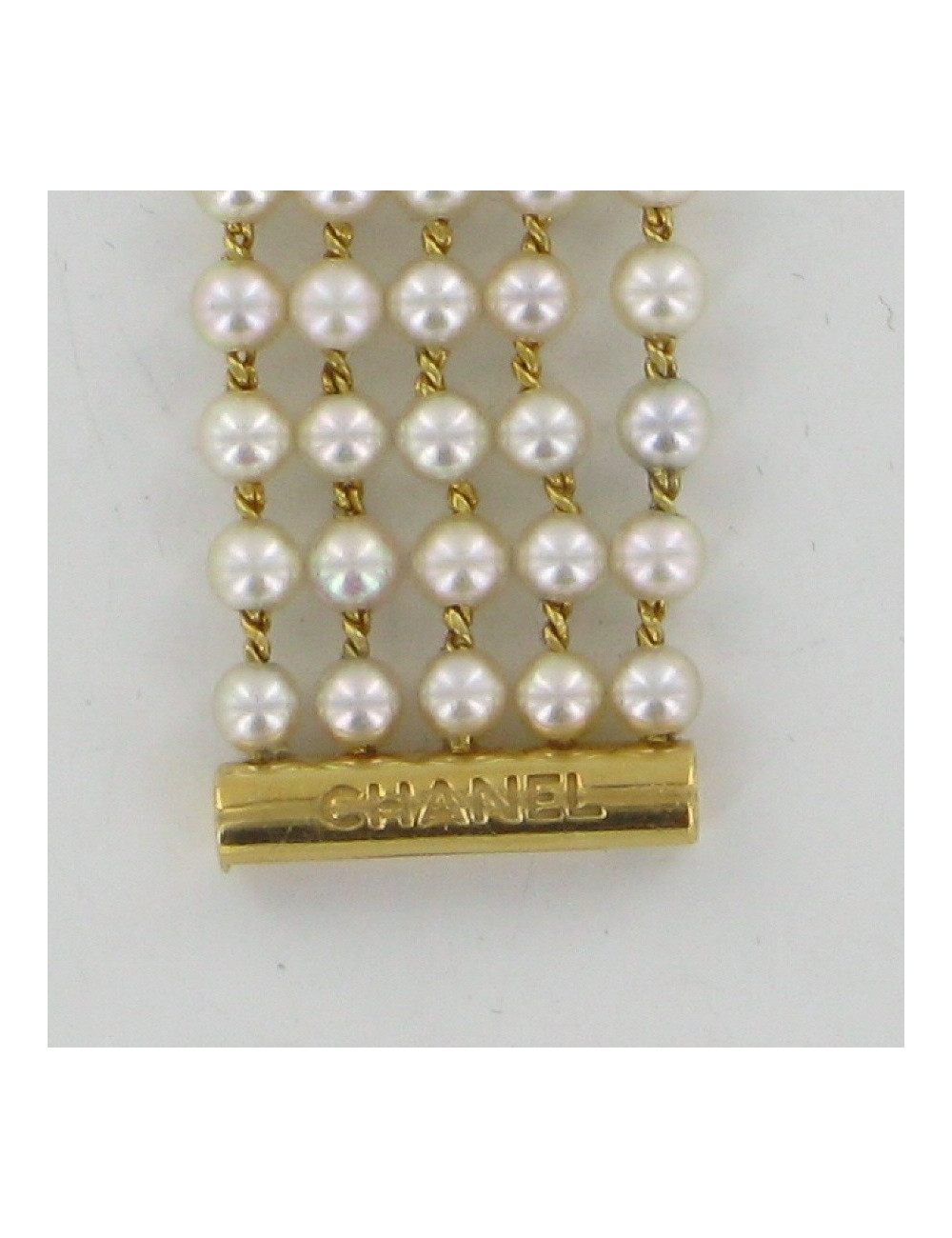 Montre Mademoiselle perles et or jaune CHANEL