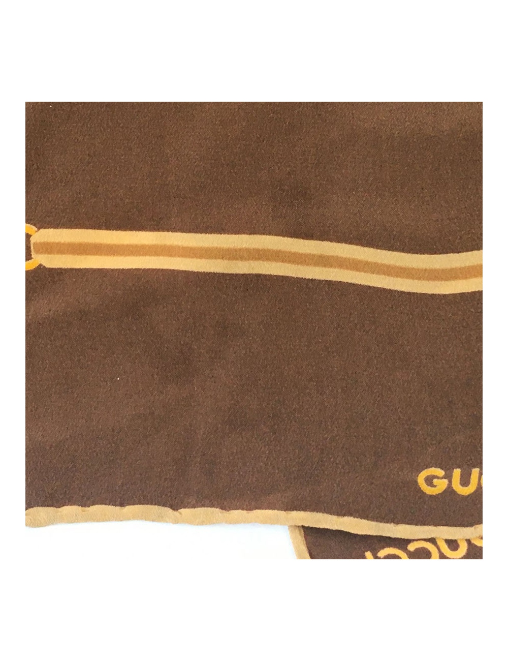 Foulard GUCCI en soie marron