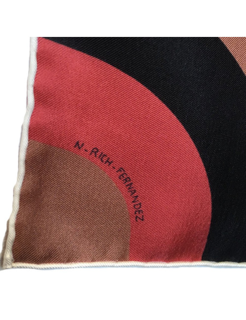 xxx Châle HERMES "Marcelina" en soie polychrome