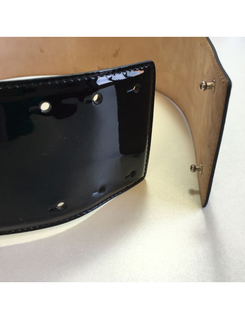 Belt Alexander McQUEEN patent leather black T75