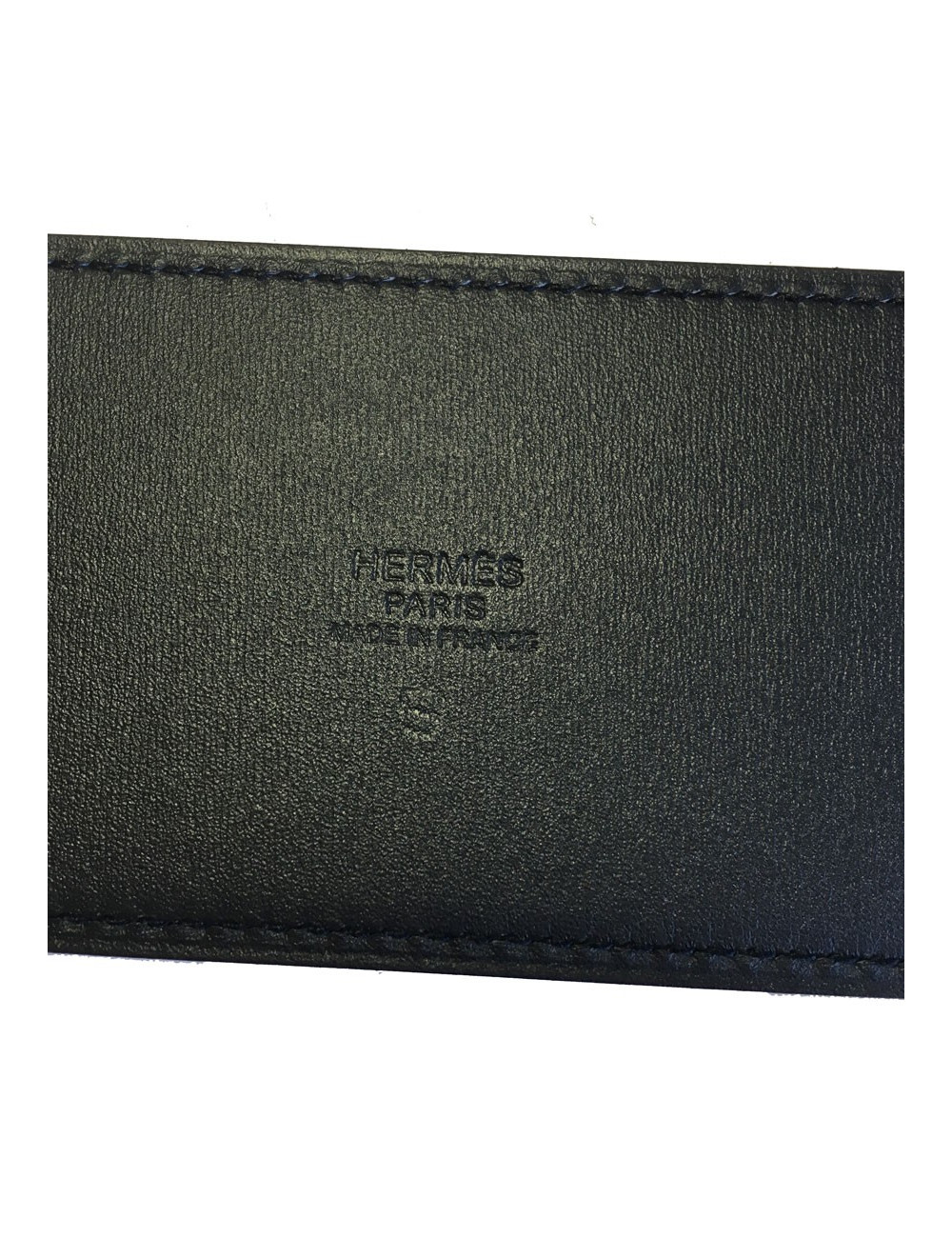 Ceinture HERMES Diane en cuir swift noir T 90 