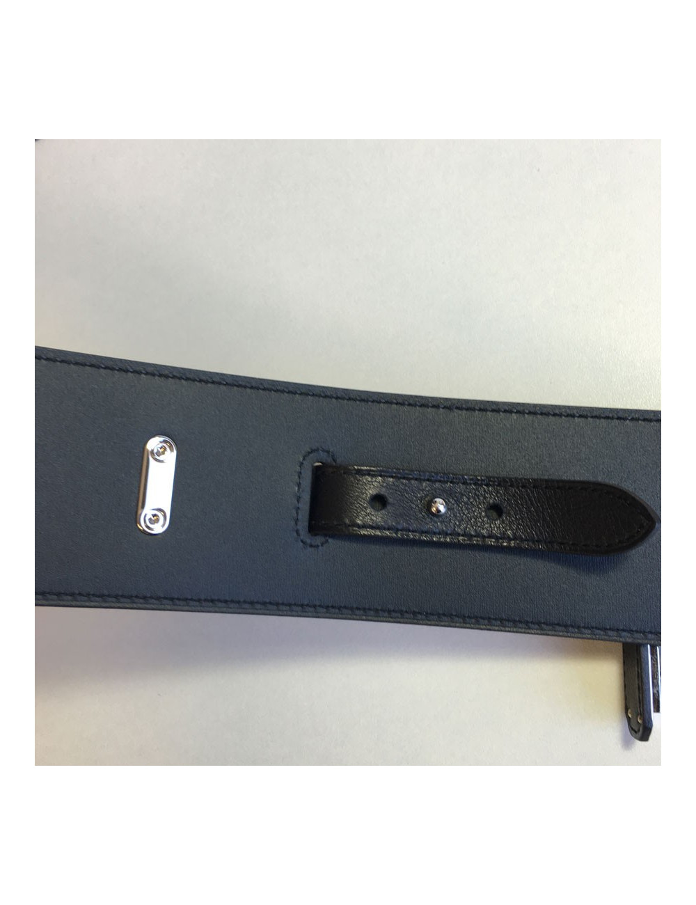 Ceinture HERMES Diane en cuir swift noir T 90 