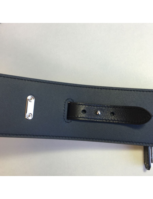 Ceinture HERMES Diane en cuir swift noir T 90 