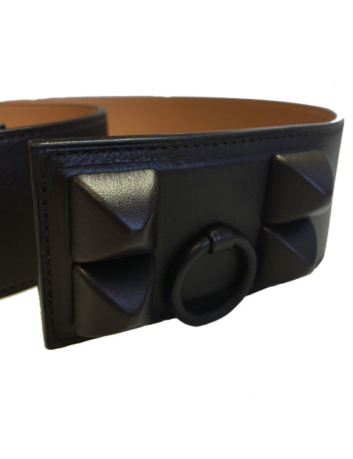 Ceinture HERMES CDC en cuir taurillon cacao t90