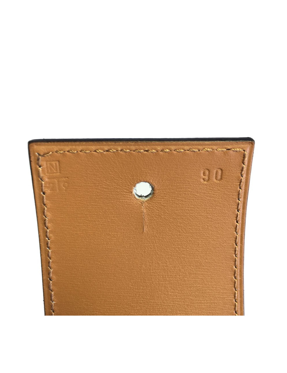 Ceinture HERMES CDC en cuir taurillon cacao t90