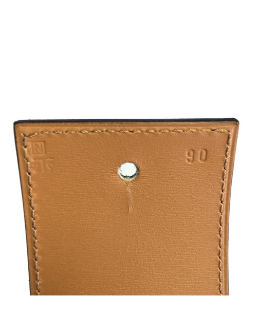 Ceinture HERMES CDC en cuir taurillon cacao t90