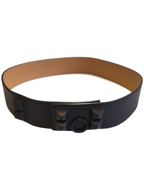 Ceinture HERMES CDC en cuir taurillon cacao t90