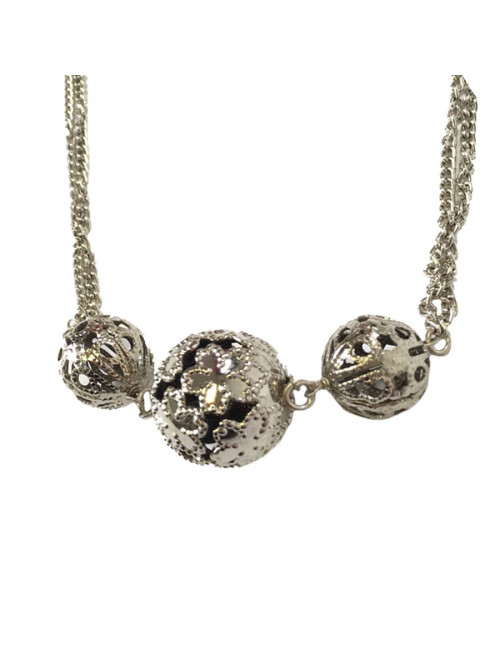 MARGUERITE of VALOIS 'Sphère' necklace in silver