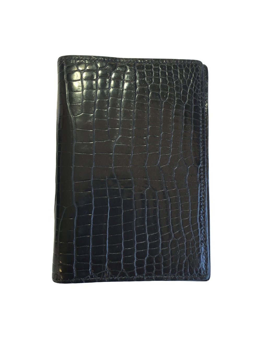 Couverture d'agenda HERMES en crocodile porosus noir