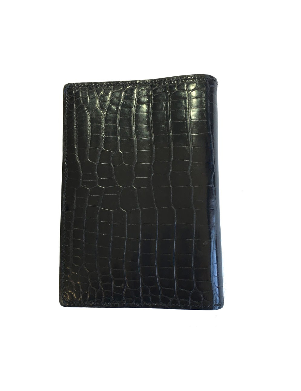 Couverture d'agenda HERMES en crocodile porosus noir