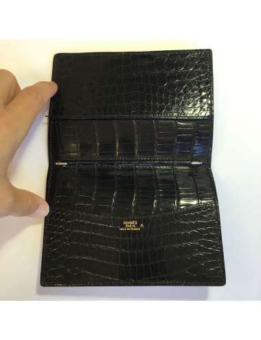 HERMES Agenda cover in black porosus crocodile leather 2
