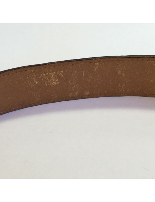 Belt HERMES Vintage crocodile black T75